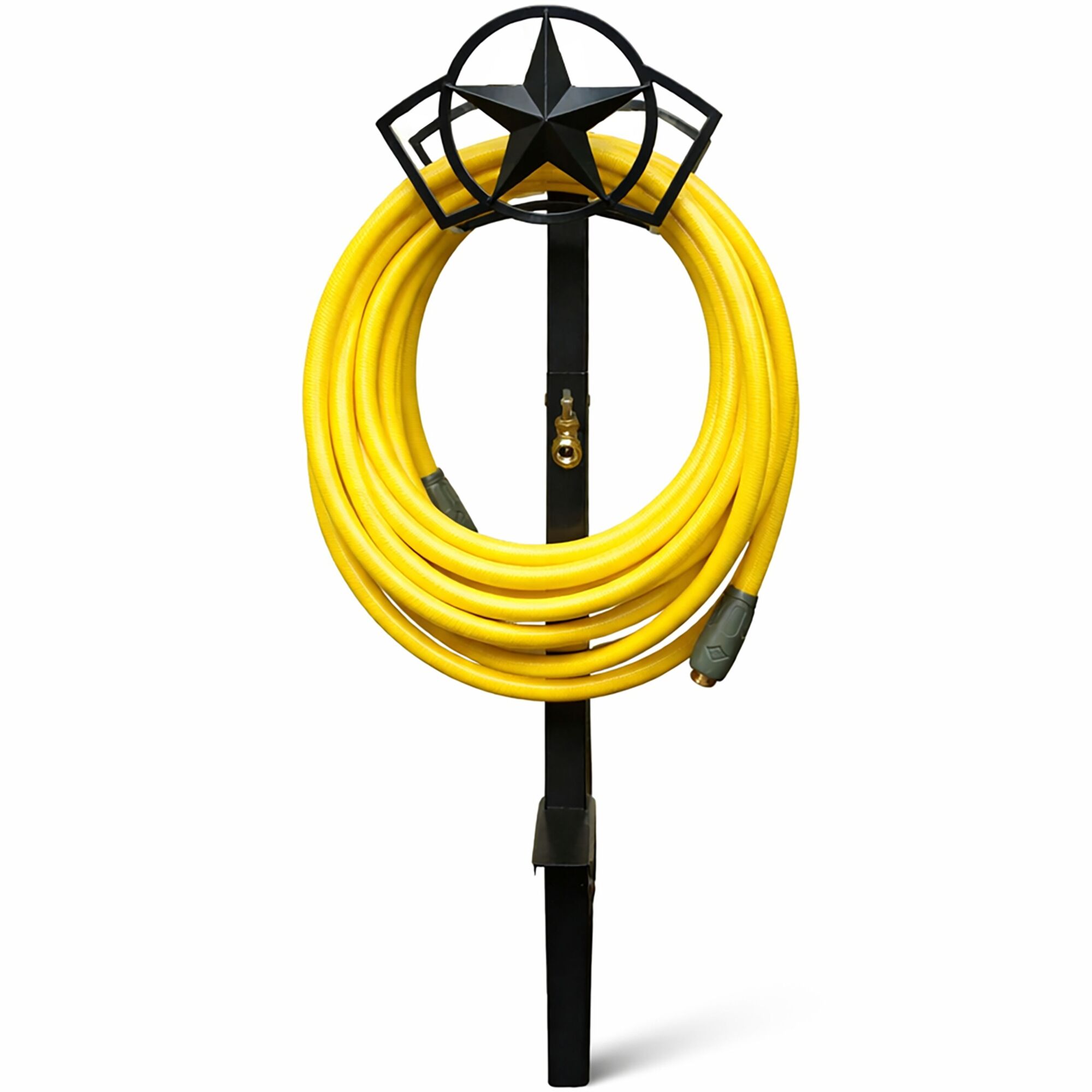 Real Hose Storage Hose Hanger — 125ft. Capacity, Freestanding, Powder-Coated Steel, Rust-Resistant, Black, Model# HHPF-PRO